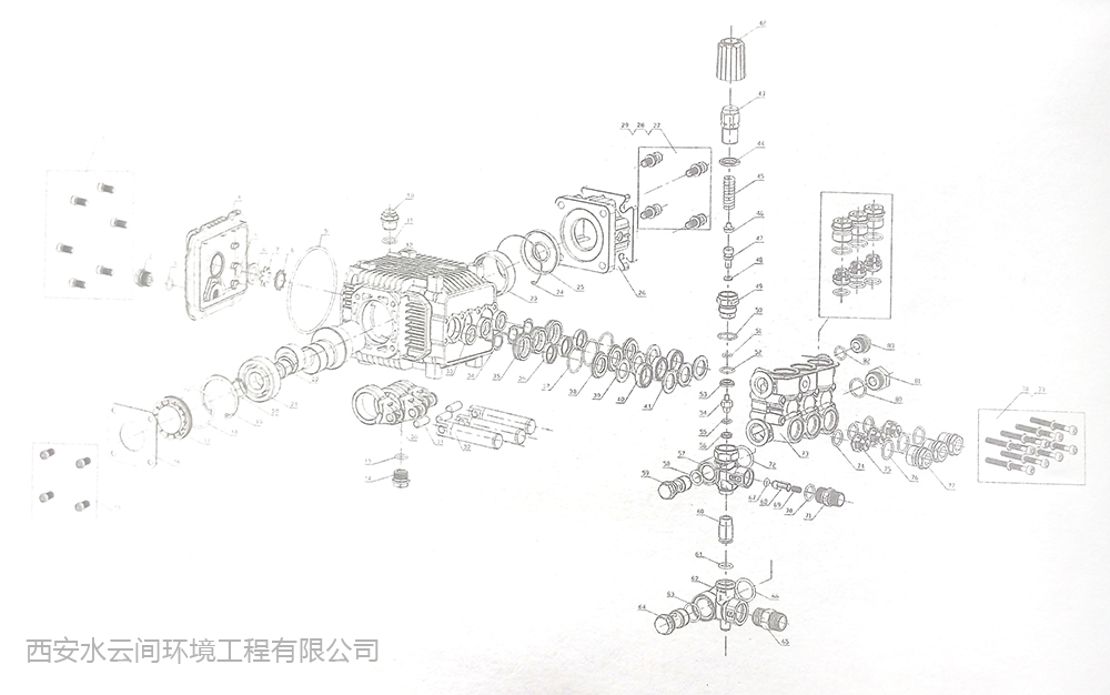 高压柱塞泵零件结构分解图